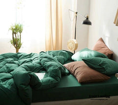 Solid Bedding Set - Forest Green