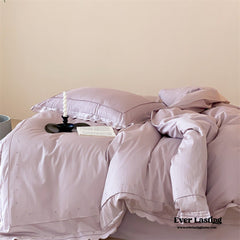 Star Gaze Short Cake Ruffle Bedding Set - Purple