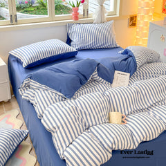 Striped Bedding Set - Blue (Final Sale)