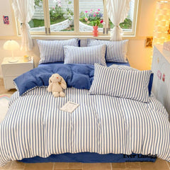 Striped Bedding Set - Blue (Final Sale)