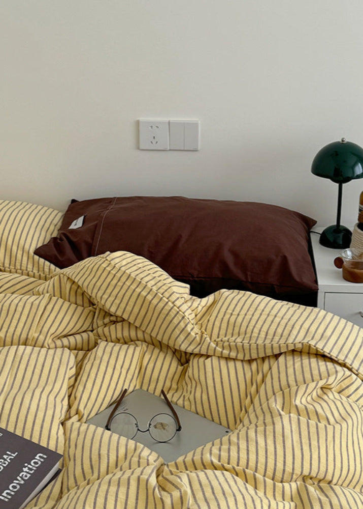 James Striped Bedding Set - Purple