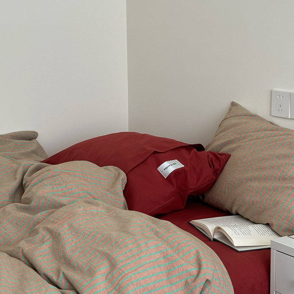James Striped Bedding Set - Purple