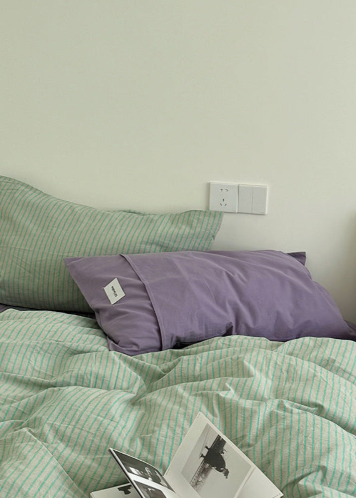 James Striped Bedding Set - Purple