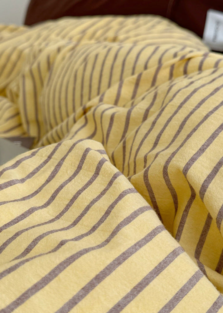 James Striped Bedding Set - Purple