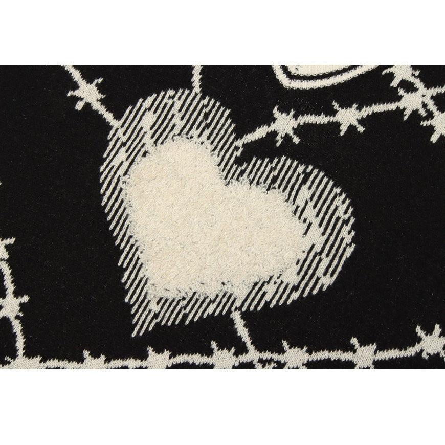 Suéter chaleco Love Jacquard