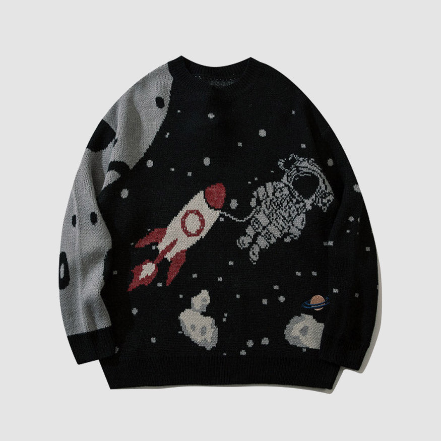 Suéter con estampado de astronauta