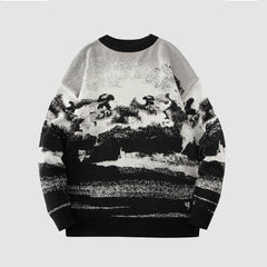 Landscape Print Sweater