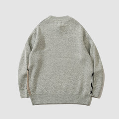 Bear Line Print Knit Sweater