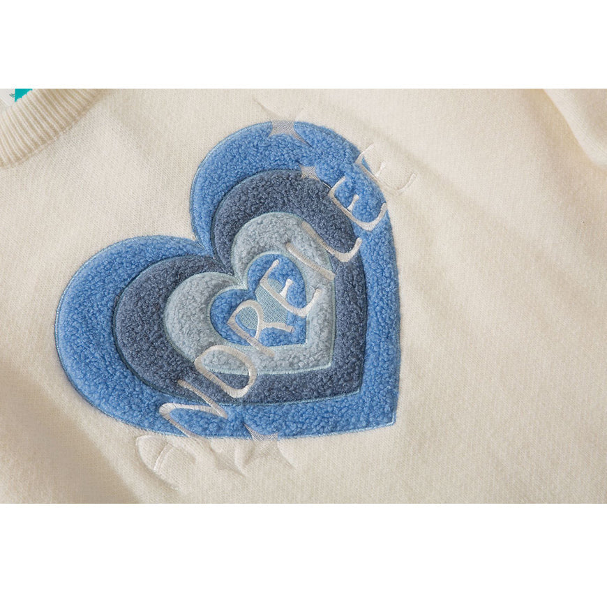 Heart Embroidery Knit Sweater