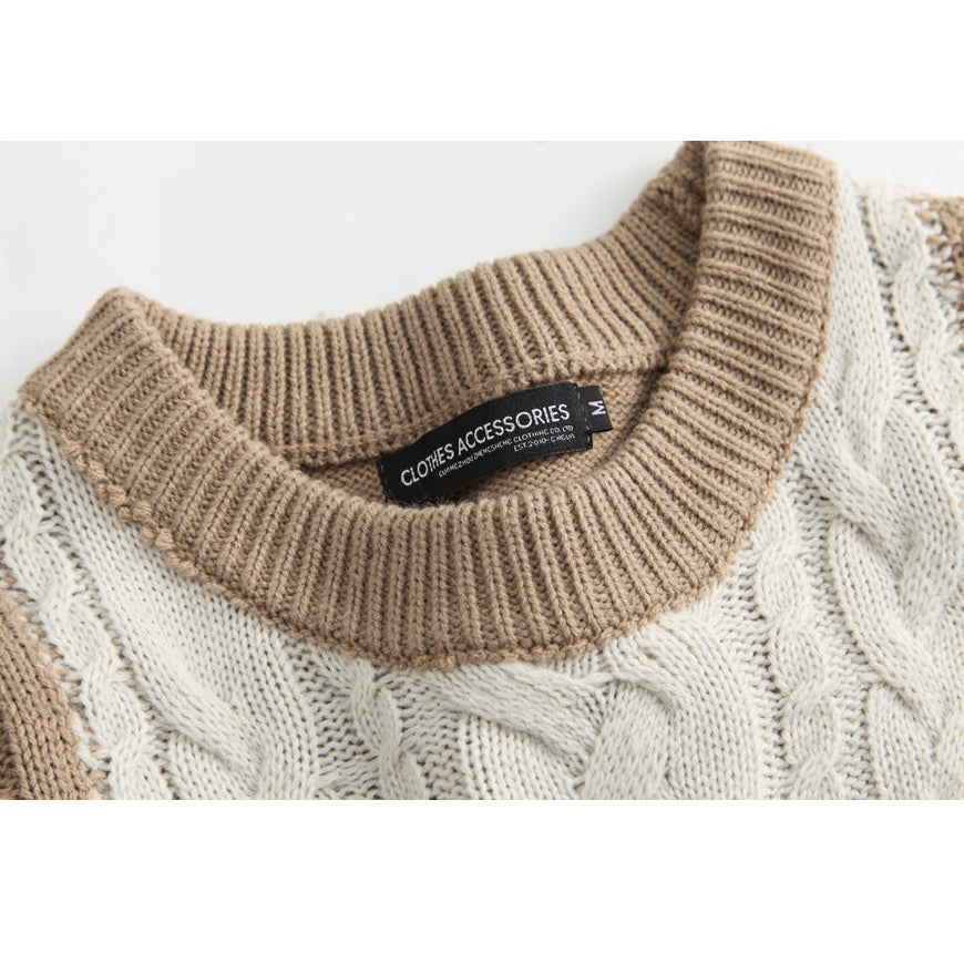 Pullover im College-Stil mit Farbblockdesign