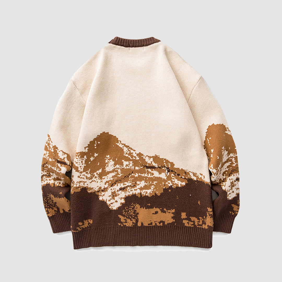 Pullover mit Bergmuster