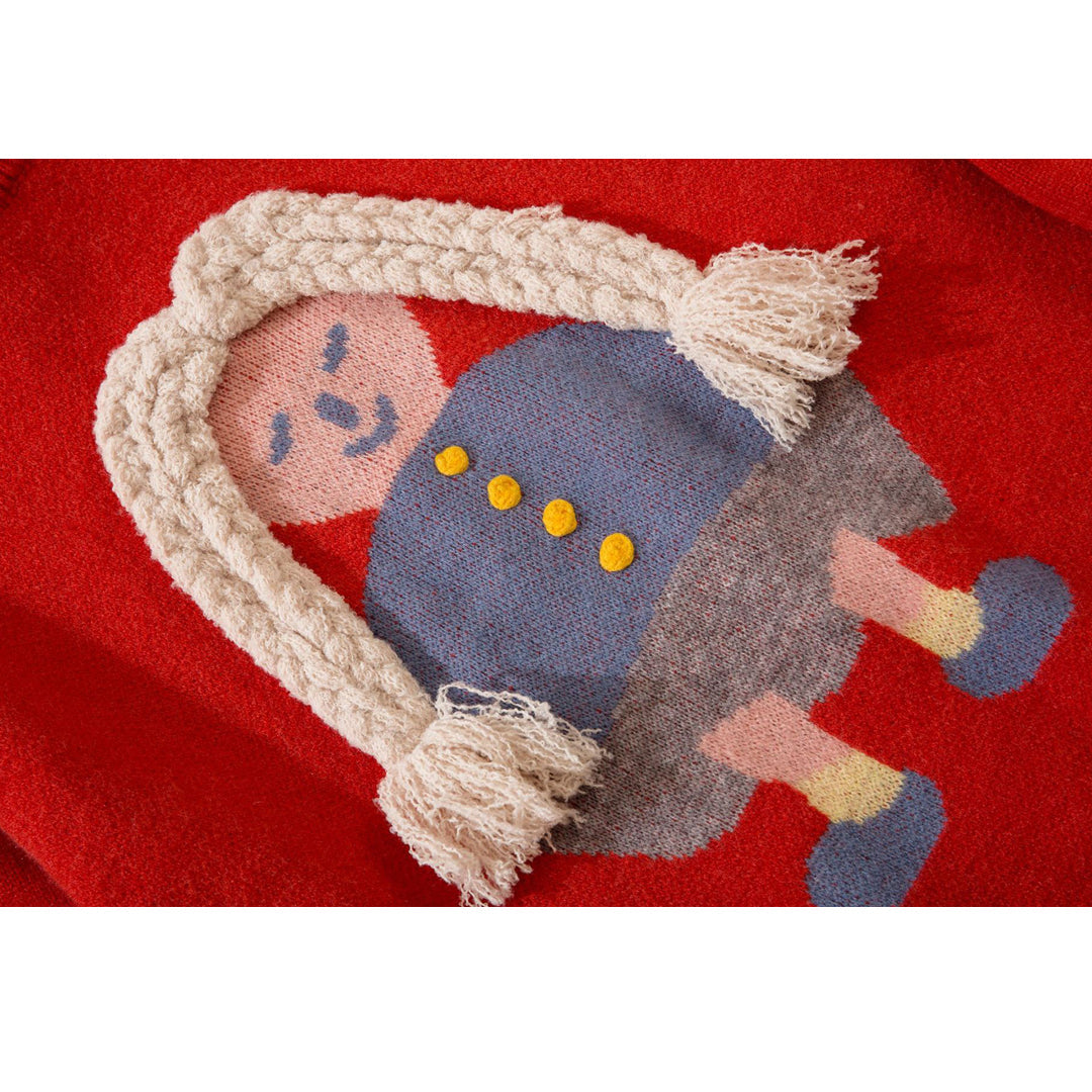 Cartoon Doll Knitted Sweater