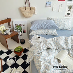 Sweet Floral Bedding Set - Floral Blue