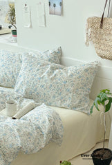 Sweet Floral Bedding Set - Blue Yellow