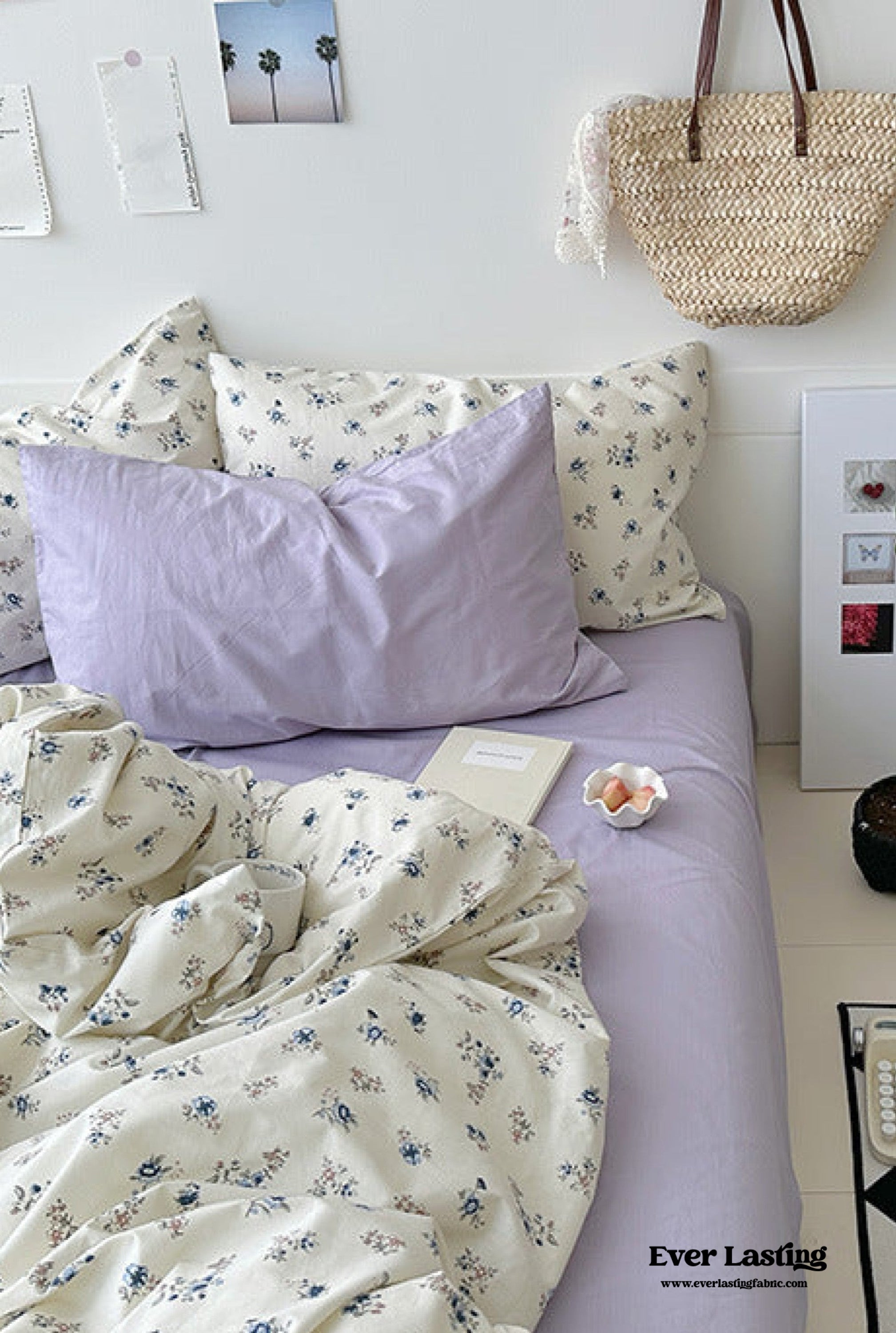 Sweet Floral Bedding Set - Cream