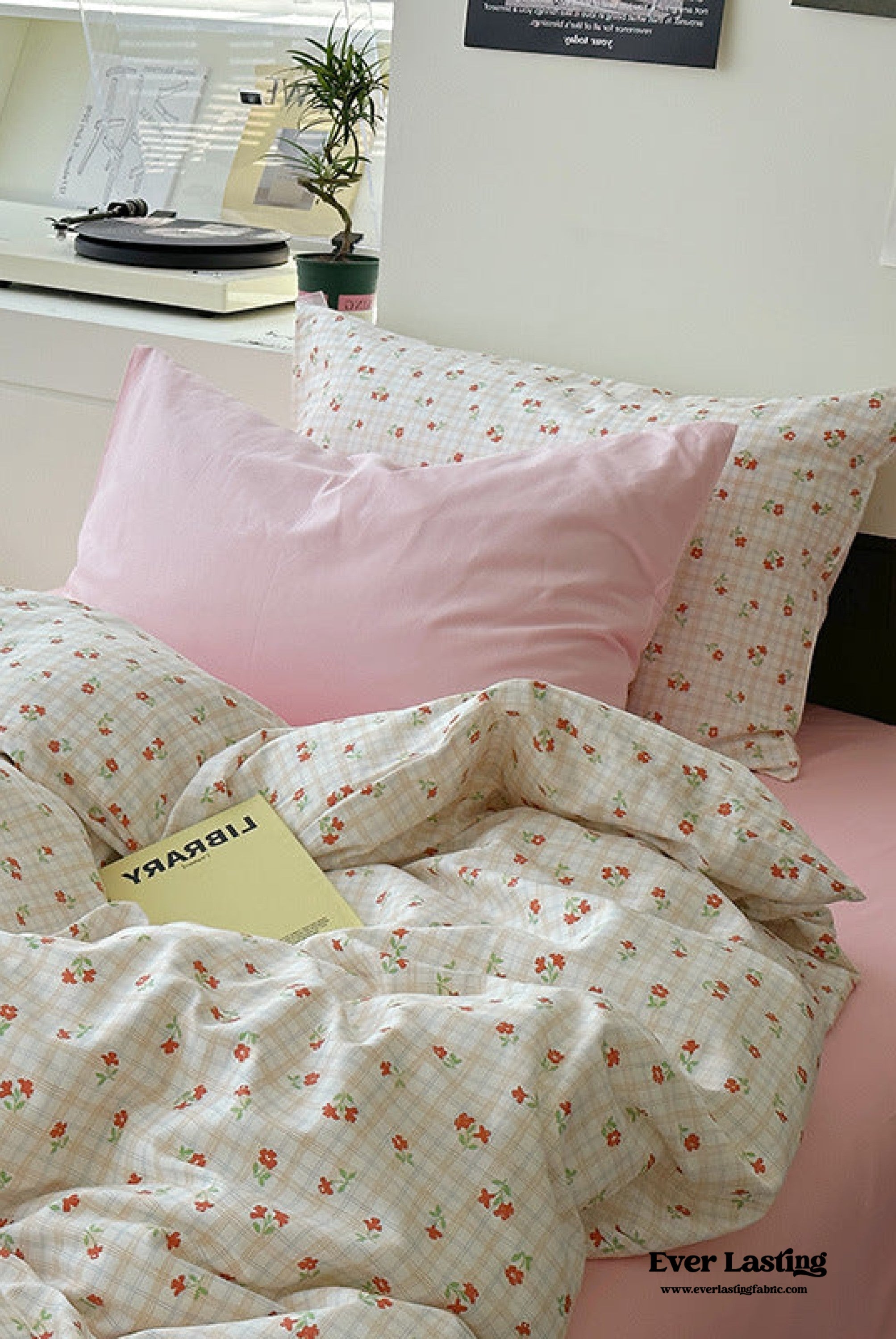 Sweet Floral Bedding Set - Cream