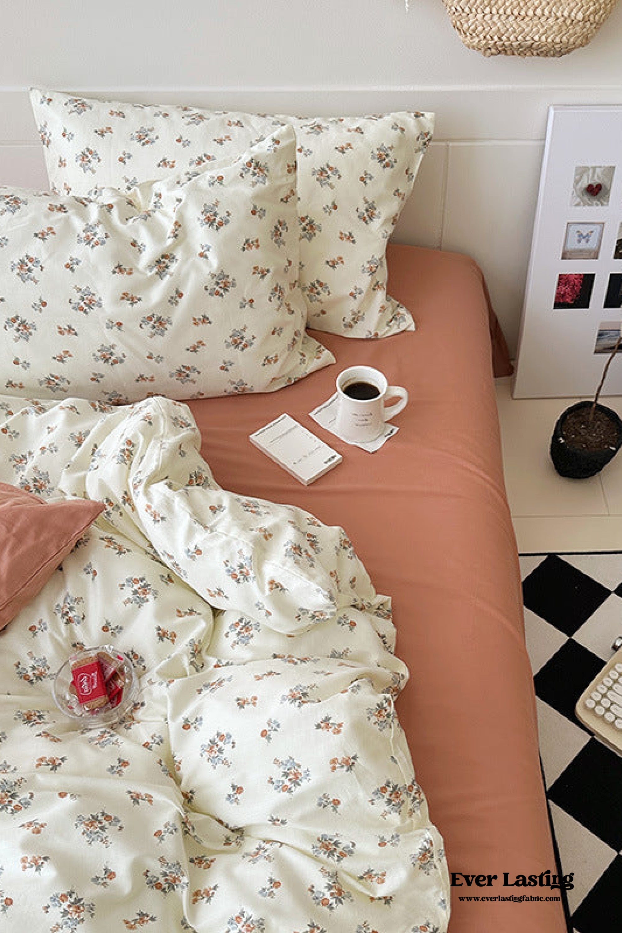 Sweet Floral Bedding Set - Cream