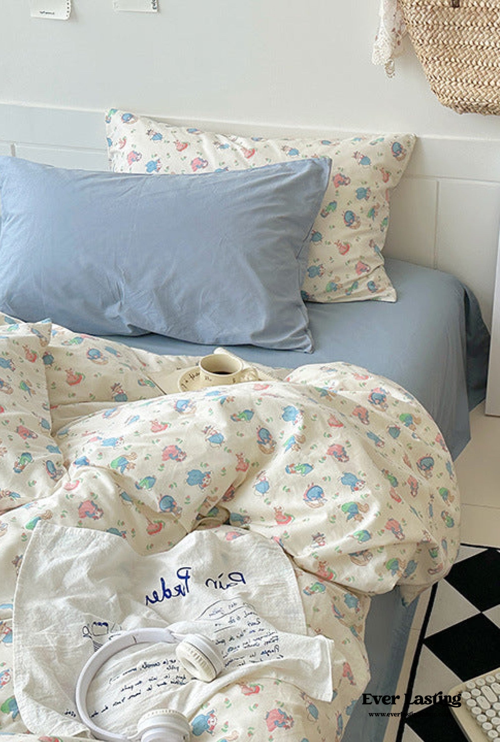 Sweet Floral Bedding Set - Cream