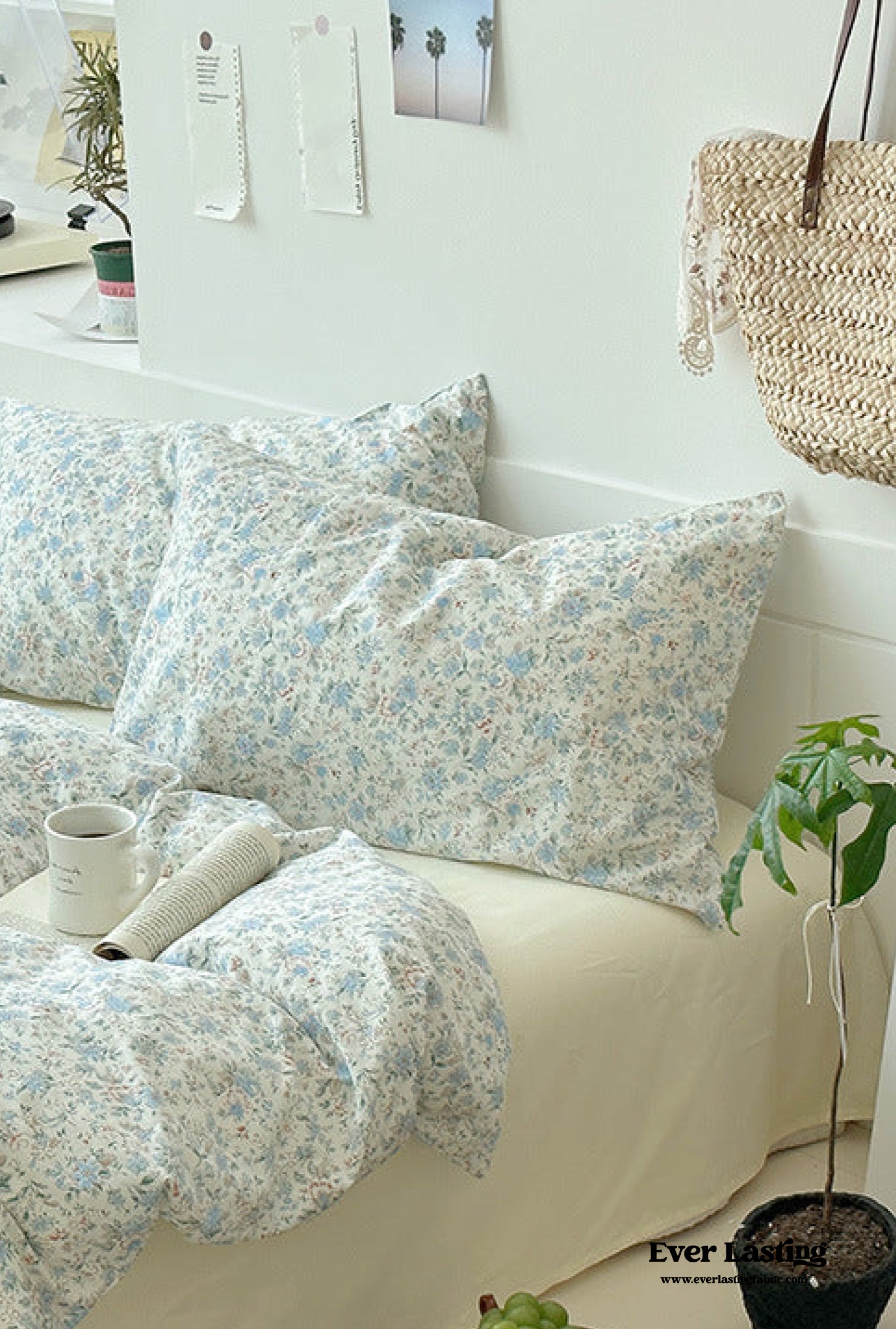 Sweet Floral Bedding Set - Cream