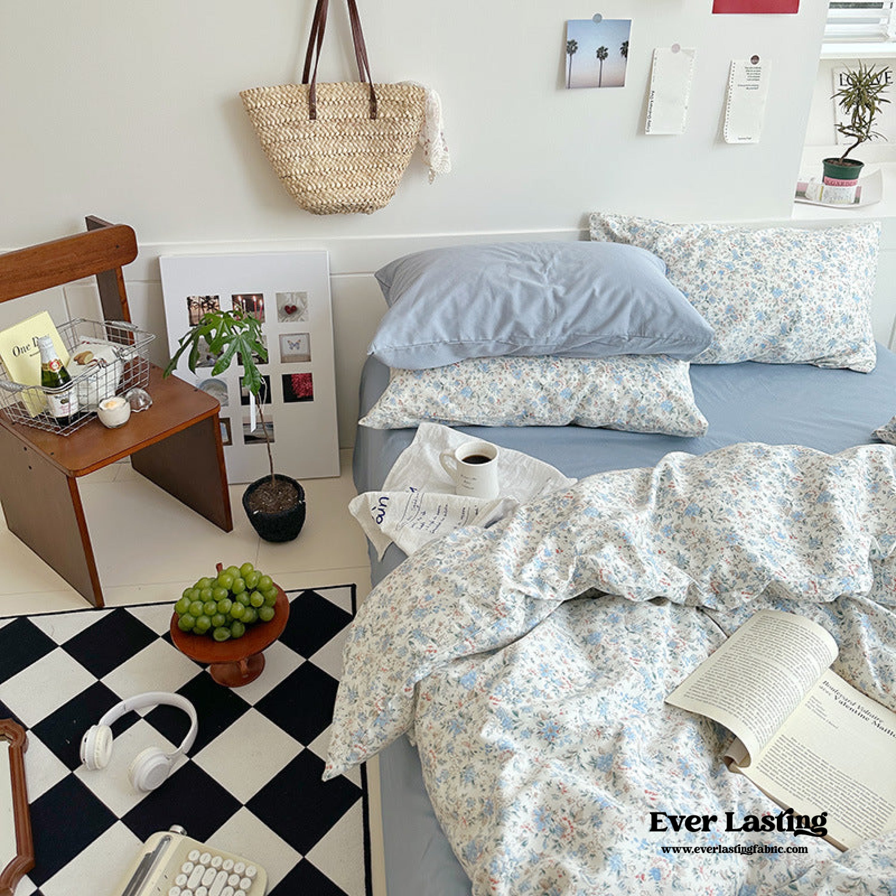Sweet Floral Bedding Set - Cream