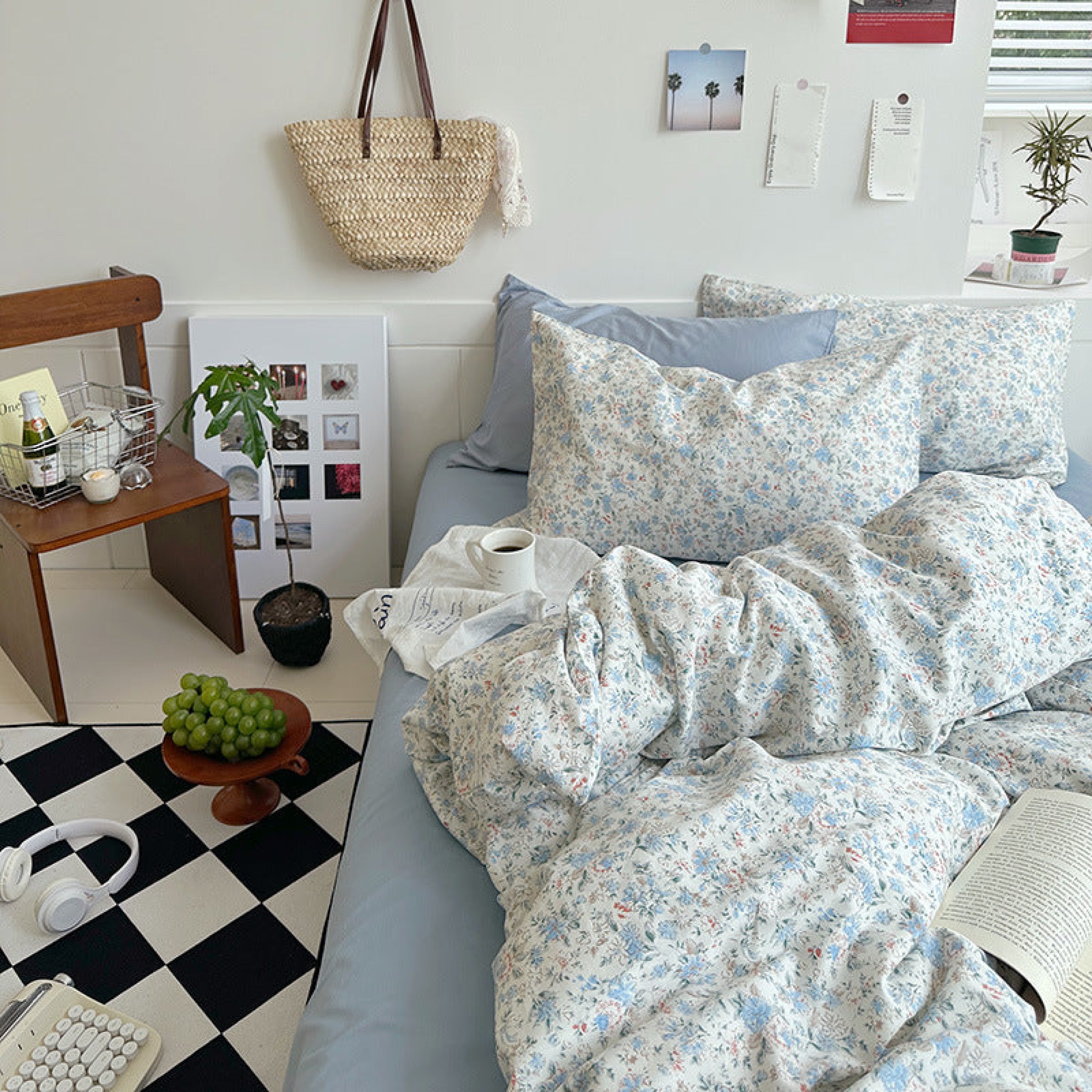 Sweet Floral Bedding Set - Cream