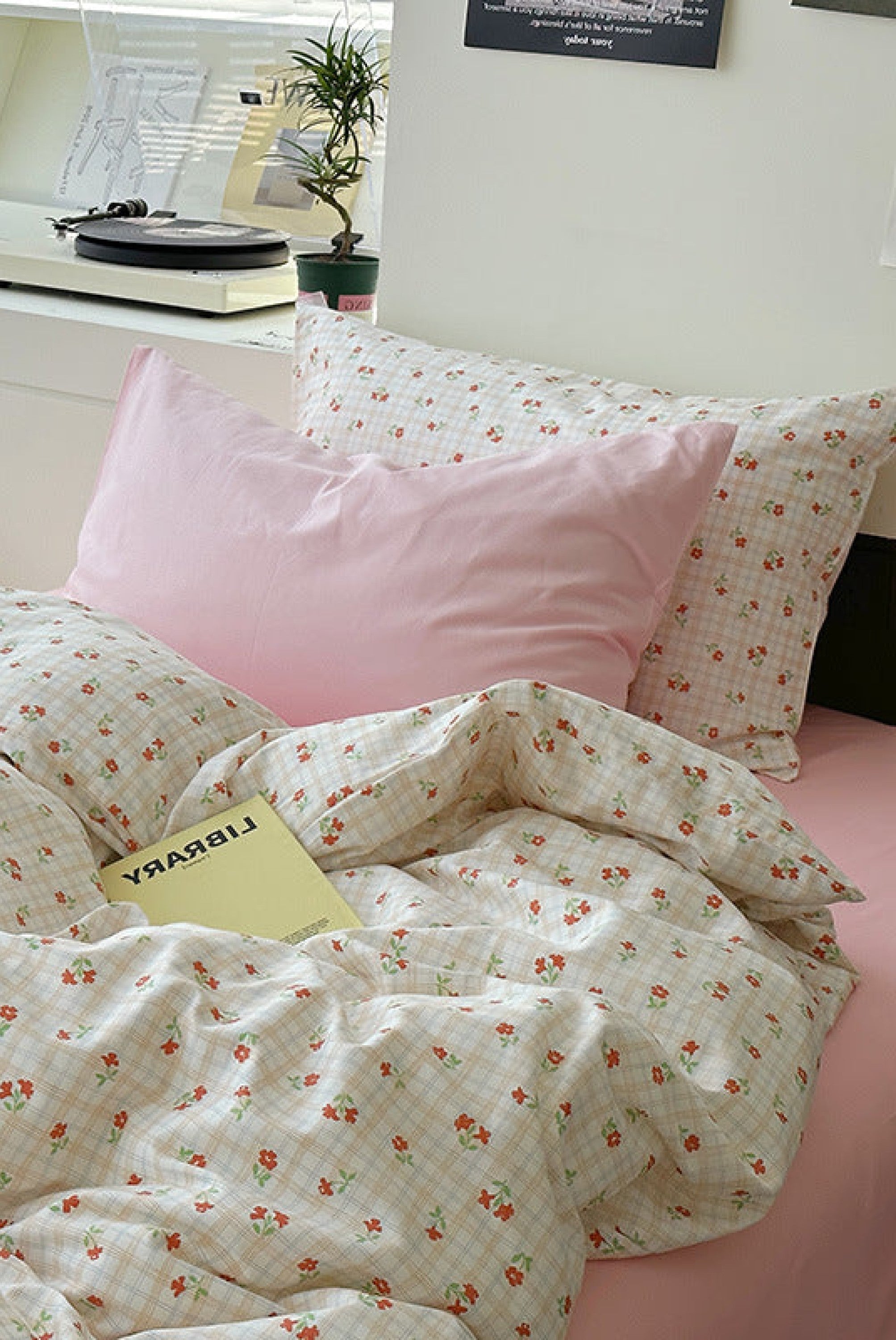 Sweet Floral Bedding Set - Pink