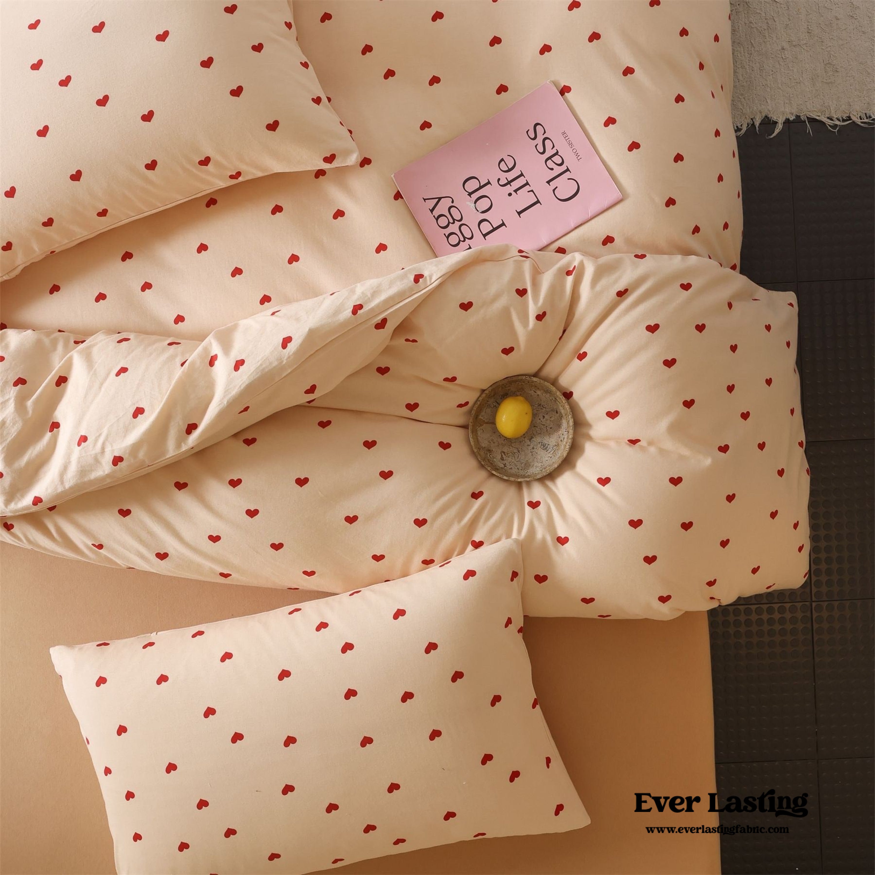 Sweet Heart Bedding Set - Pink