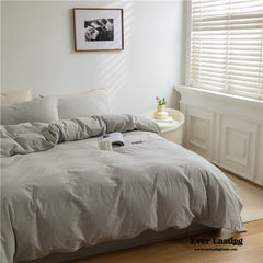 Thin Stripe Bedding Set - Gray