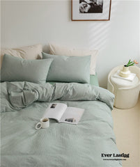 Thin Stripe Bedding Set - Green