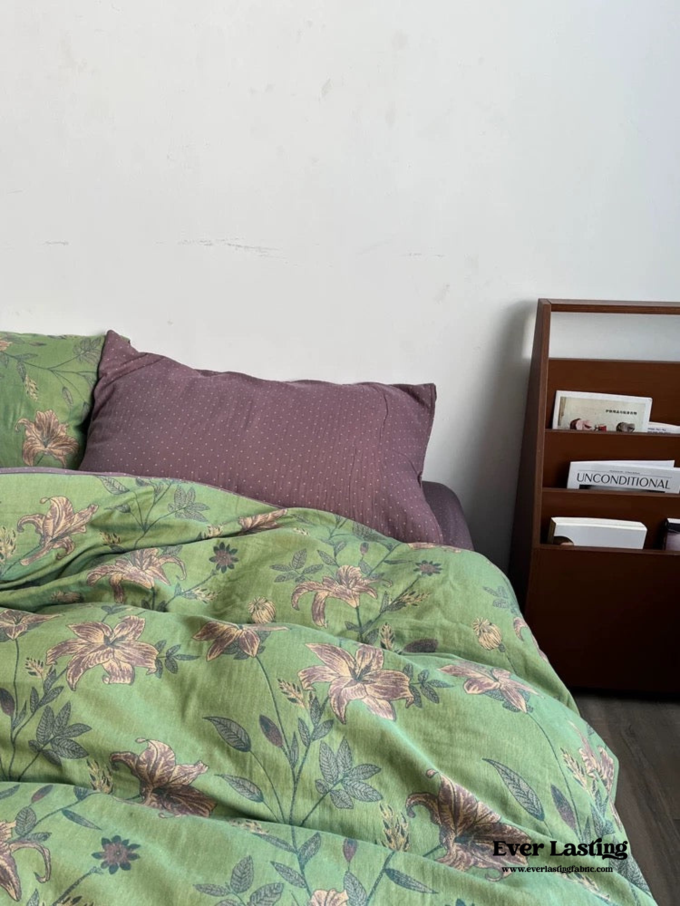 Vibrant Vintage Double Layered Floral Bedding Set