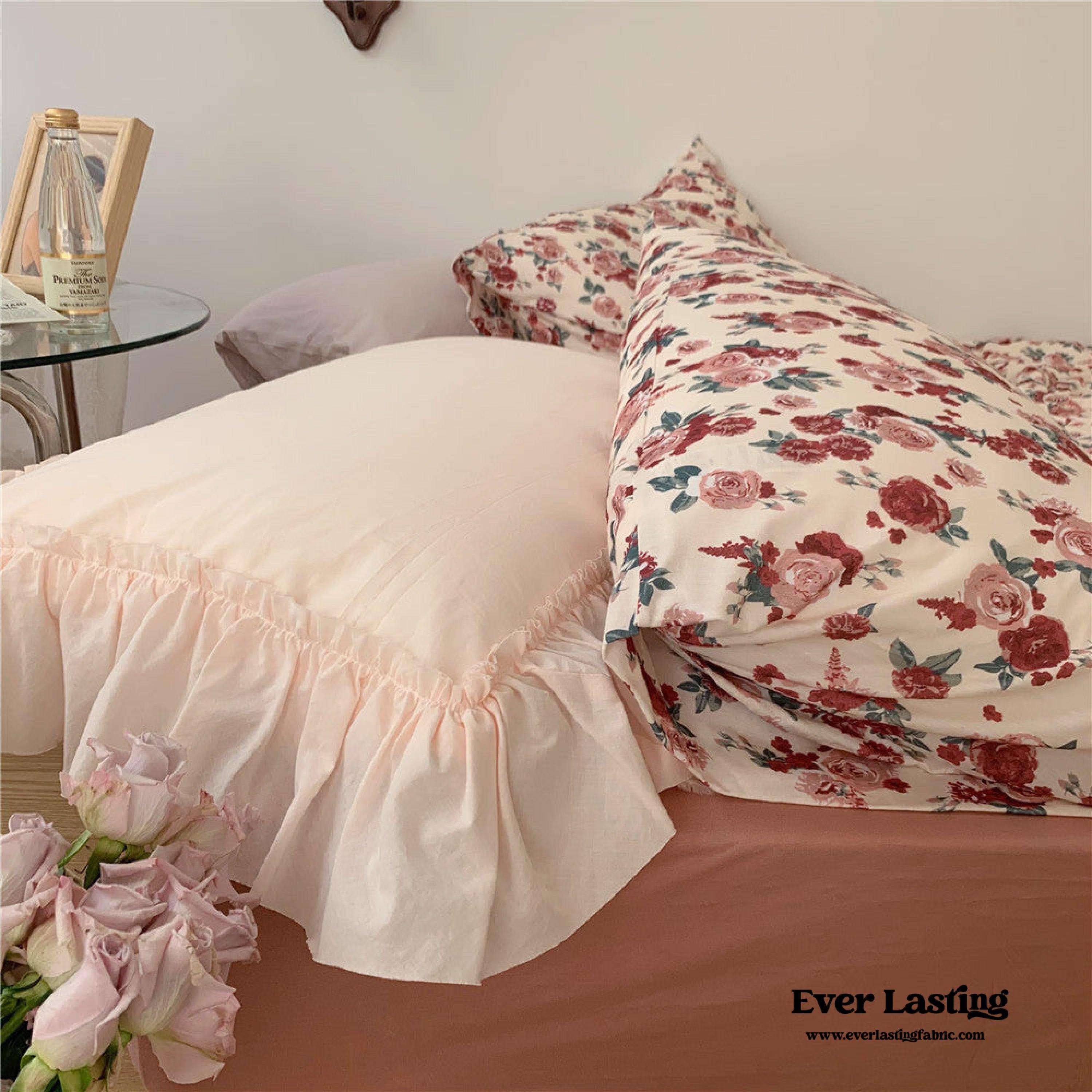 Vintage Floral Jersey Knit Bedding Bundle