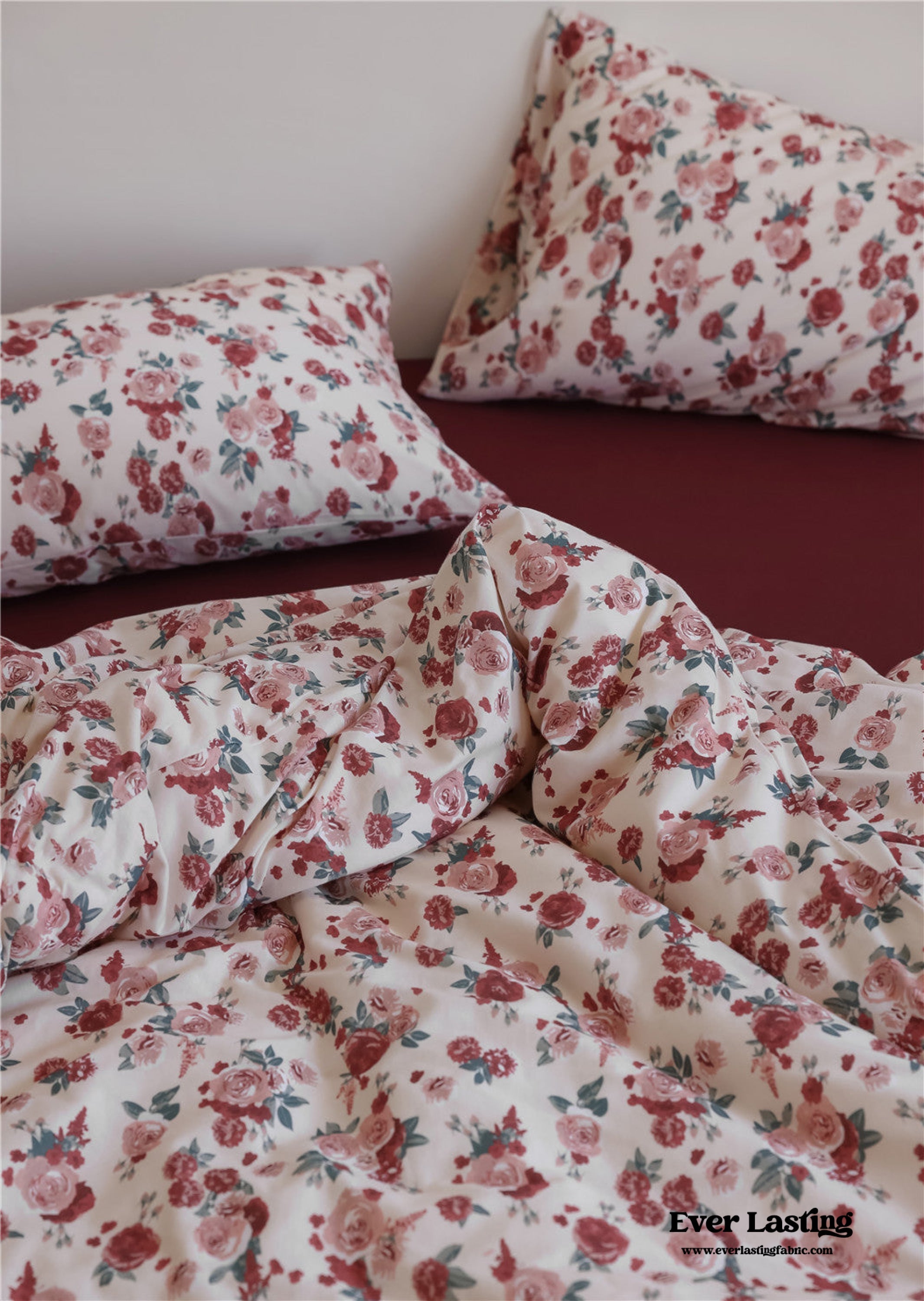 Vintage Floral Jersey Knit Bedding Bundle