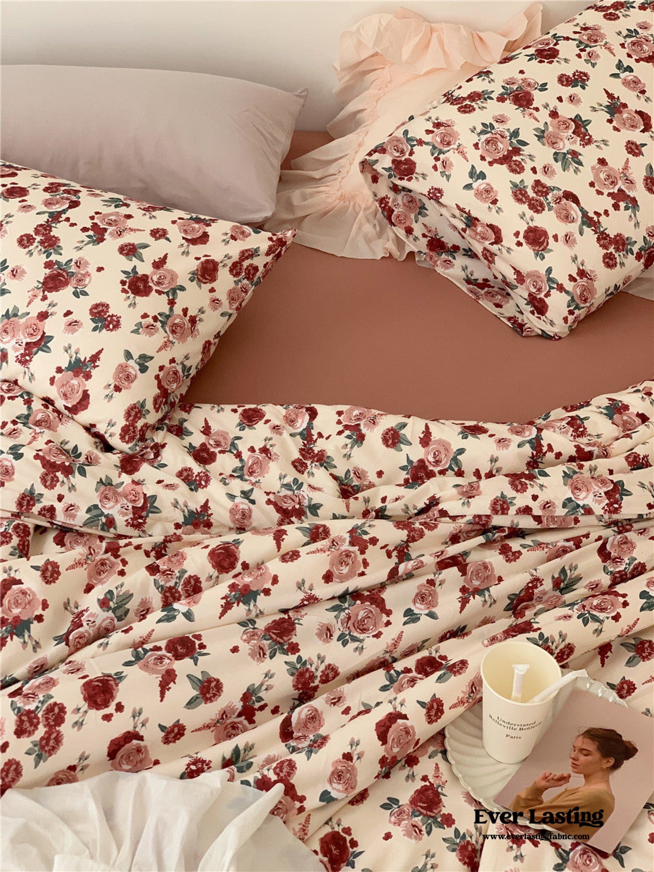 Vintage Floral Jersey Knit Bedding Bundle