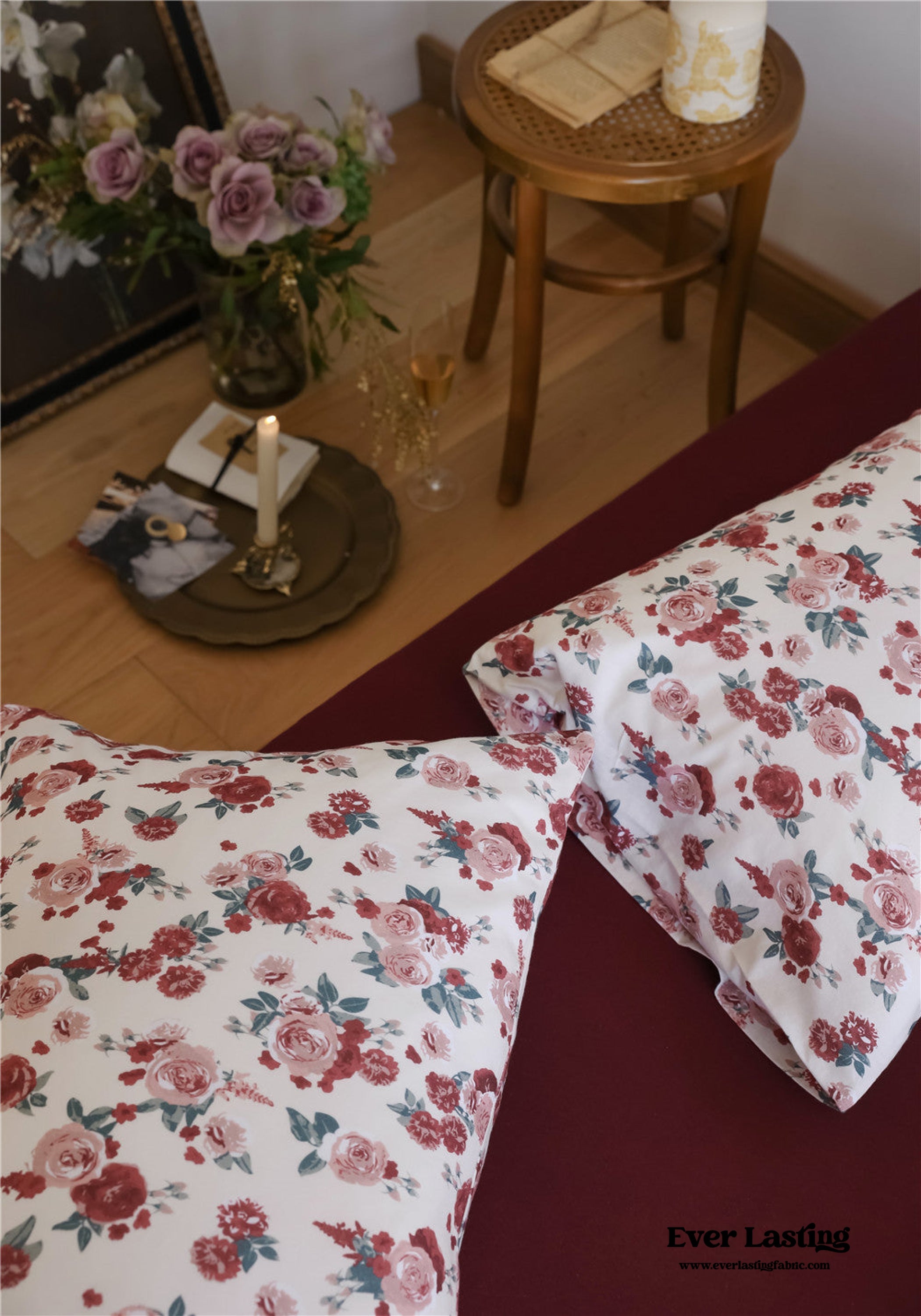 Vintage Floral Jersey Knit Bedding Bundle