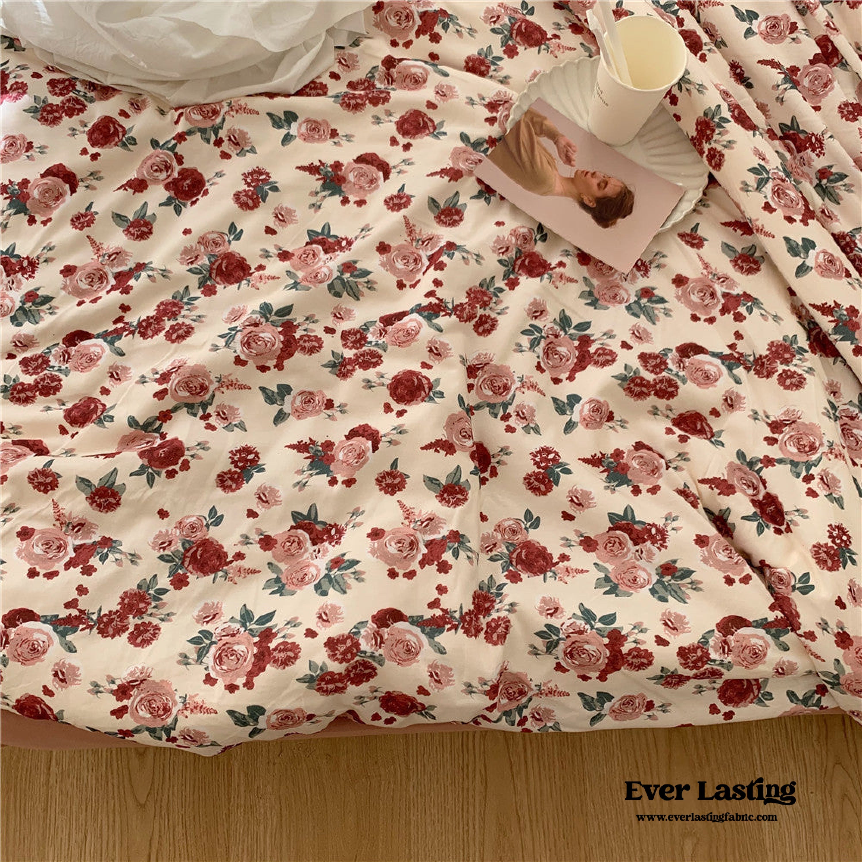 Vintage Floral Jersey Knit Bedding Bundle