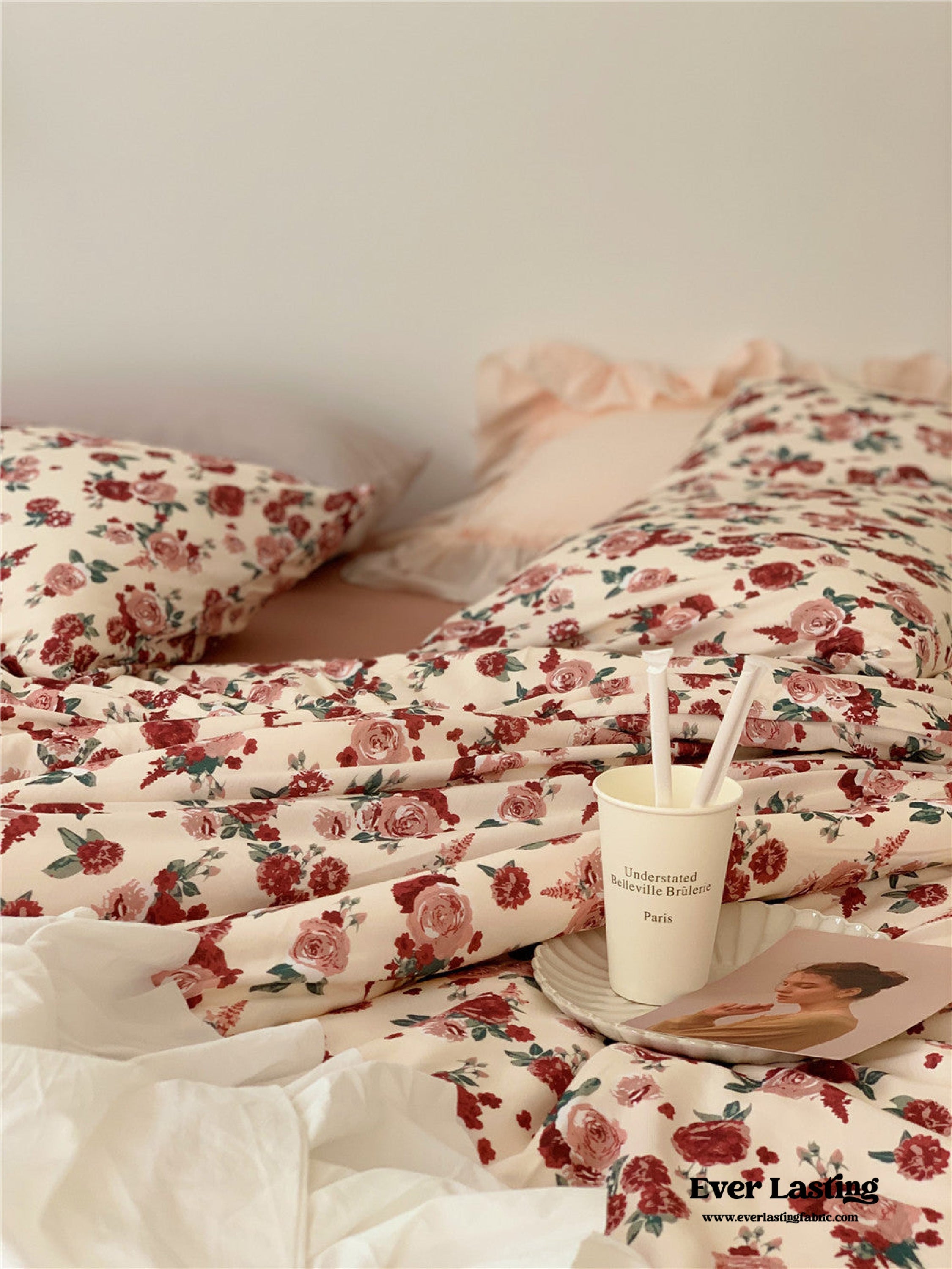 Vintage Floral Jersey Knit Bedding Bundle