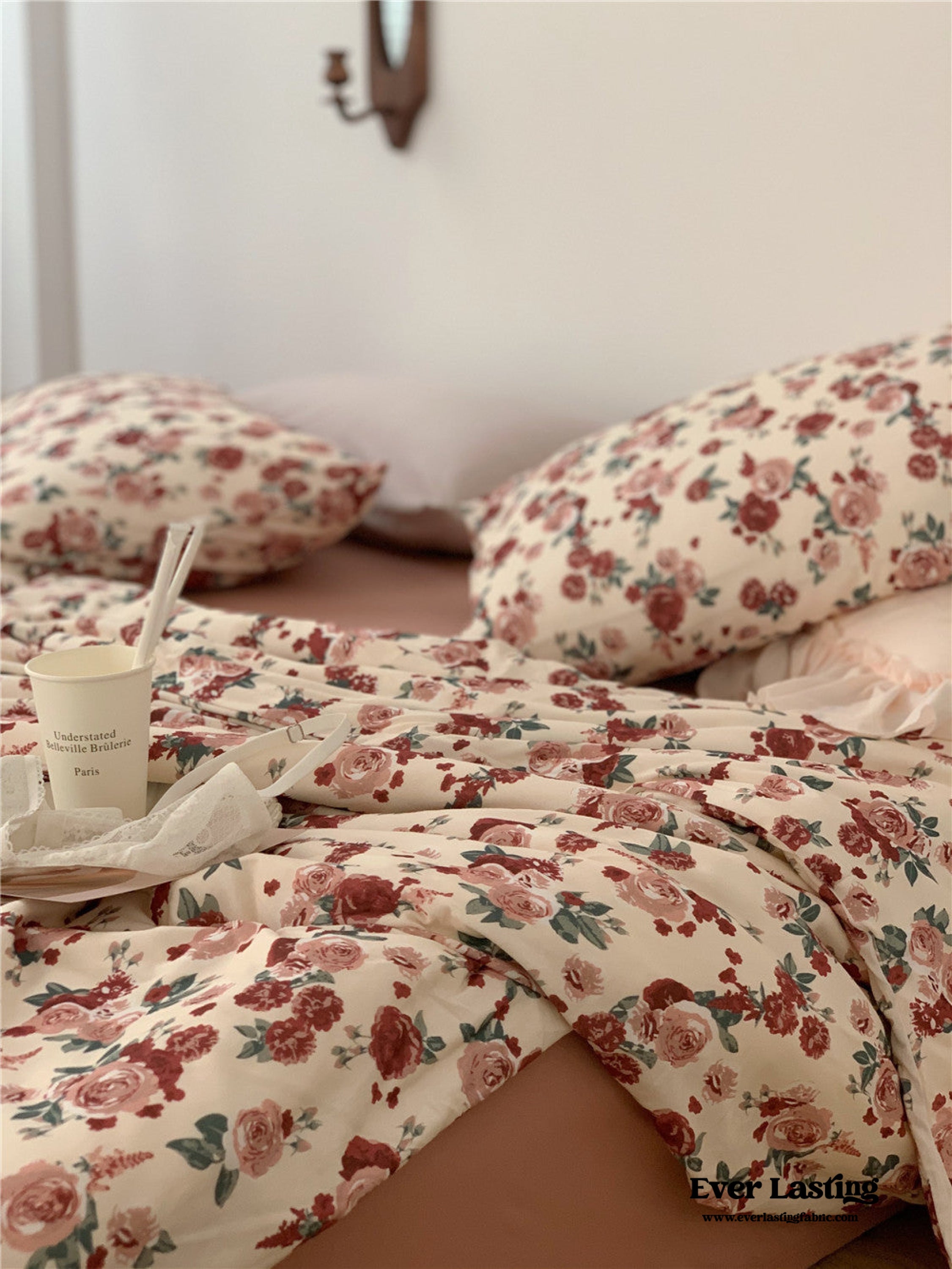 Vintage Floral Jersey Knit Bedding Bundle