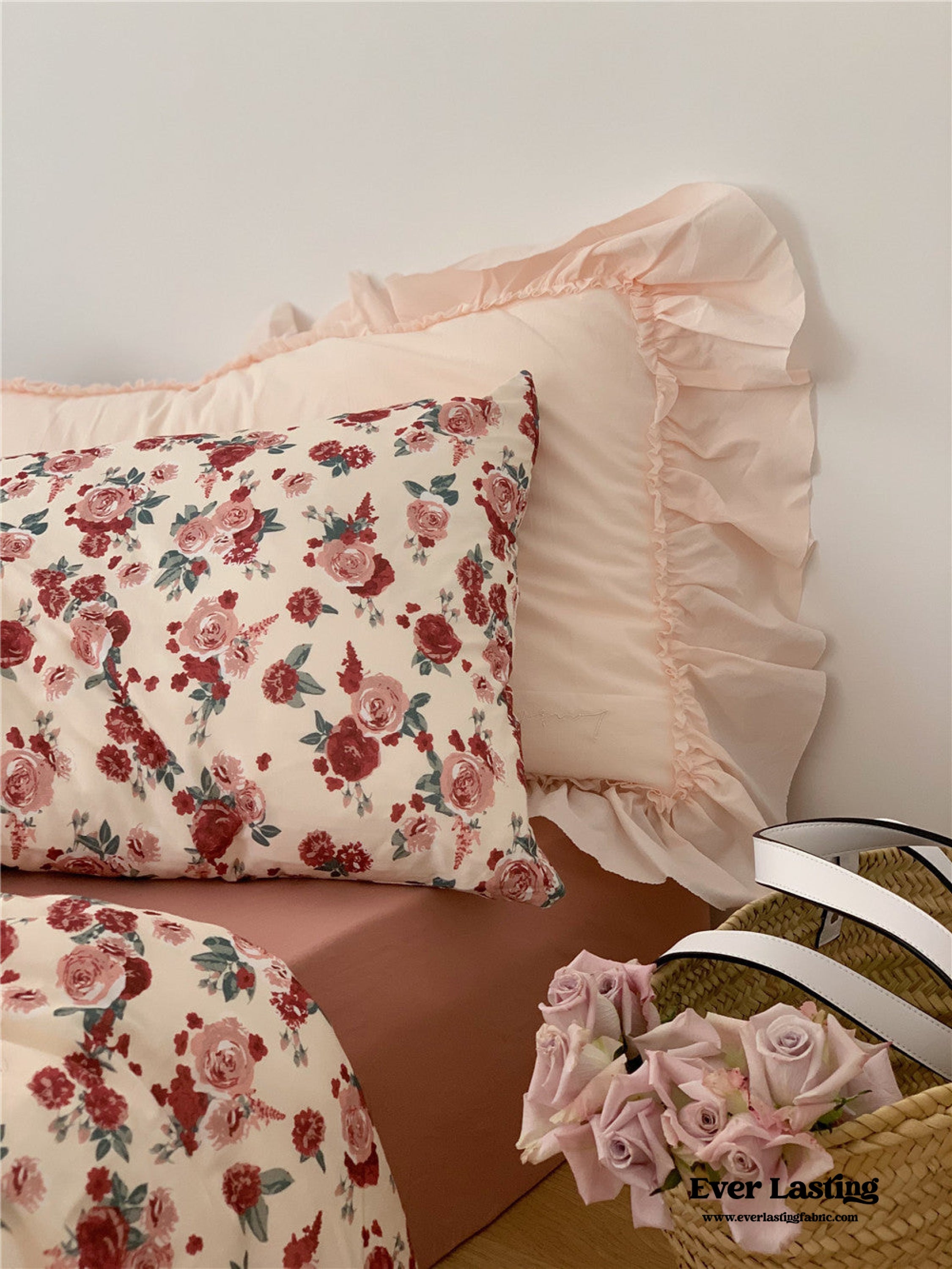 Vintage Floral Jersey Knit Bedding Bundle