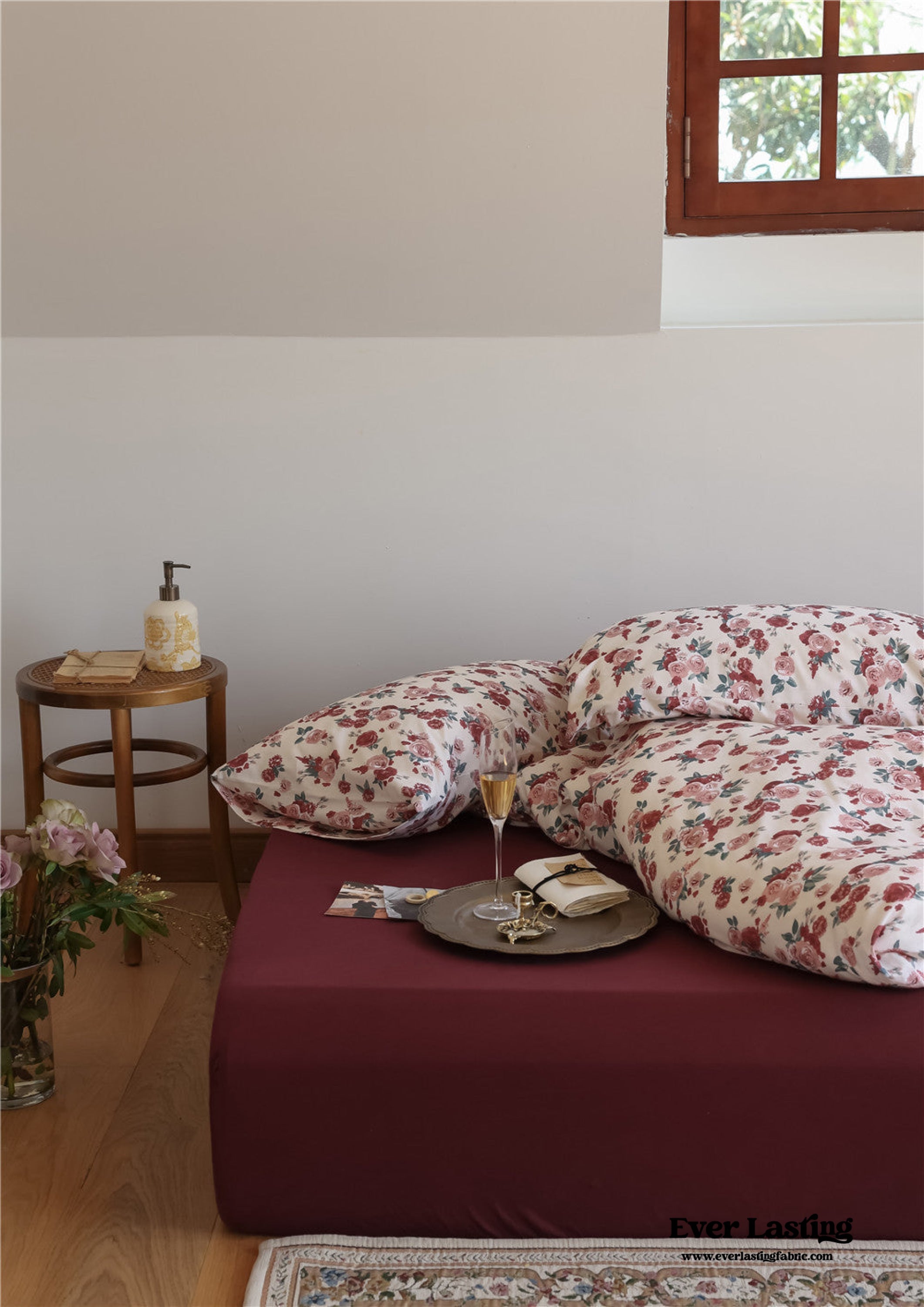 Vintage Floral Jersey Knit Bedding Bundle