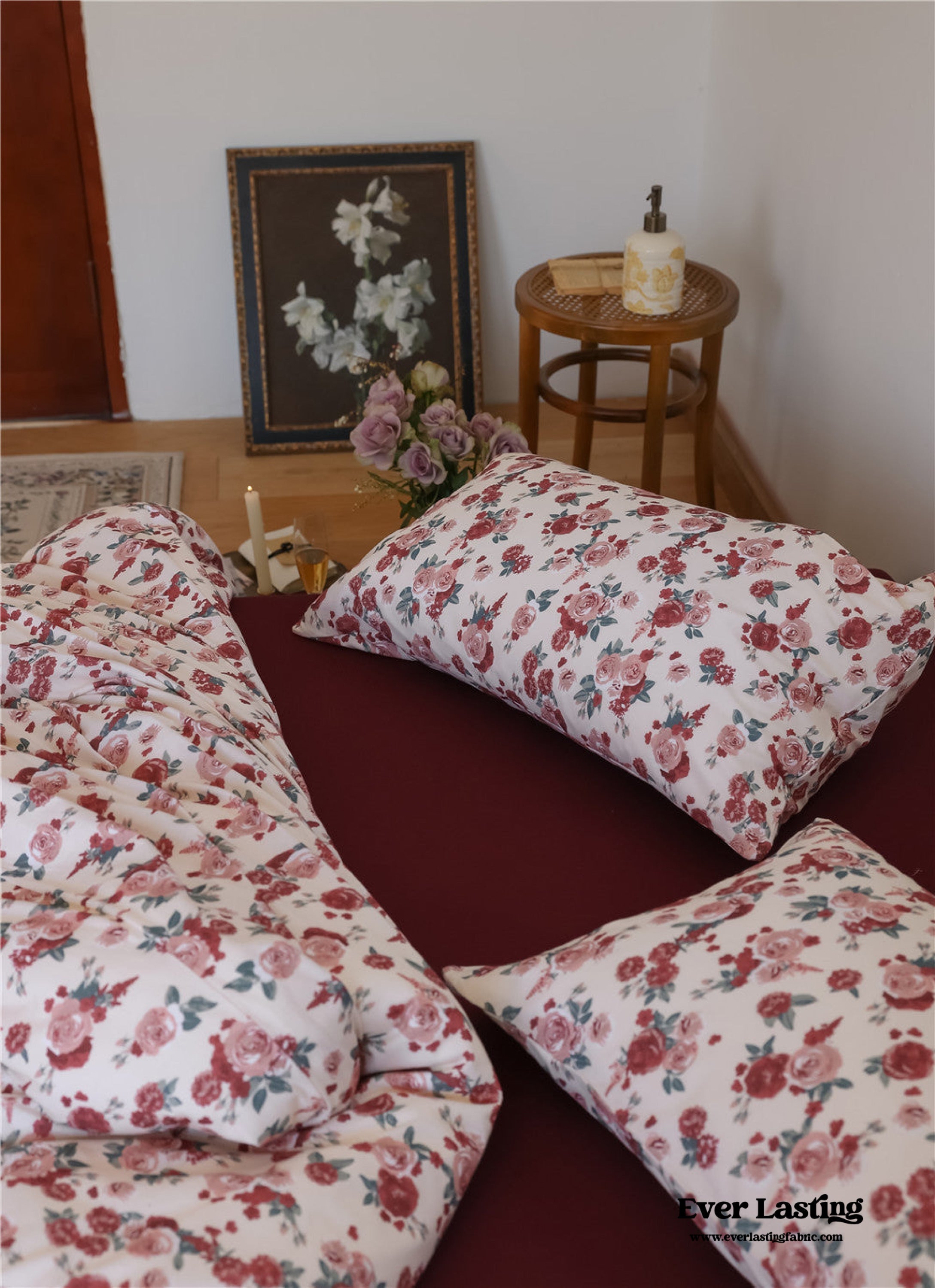 Vintage Floral Jersey Knit Bedding Bundle