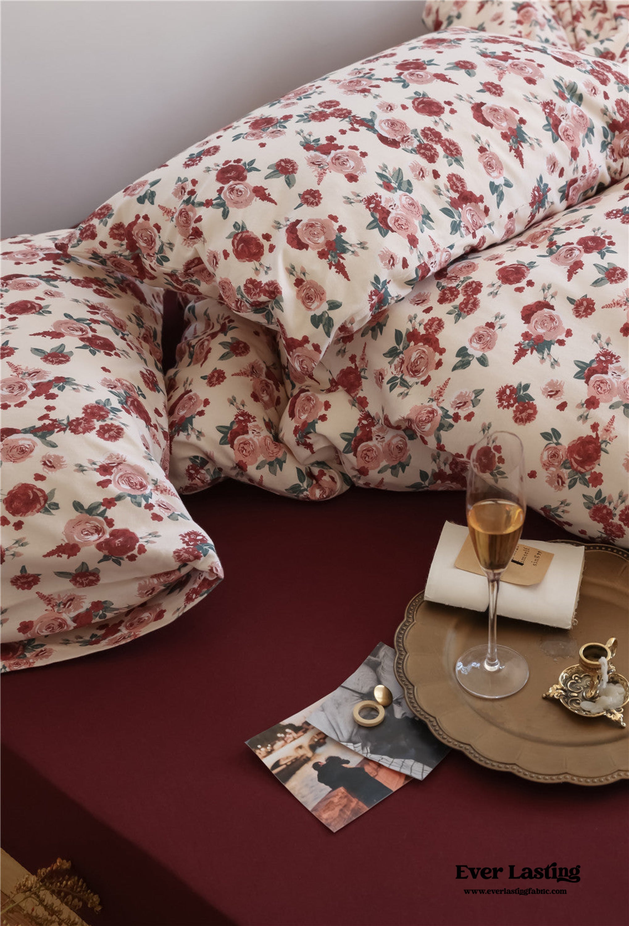 Vintage Floral Jersey Knit Bedding Bundle