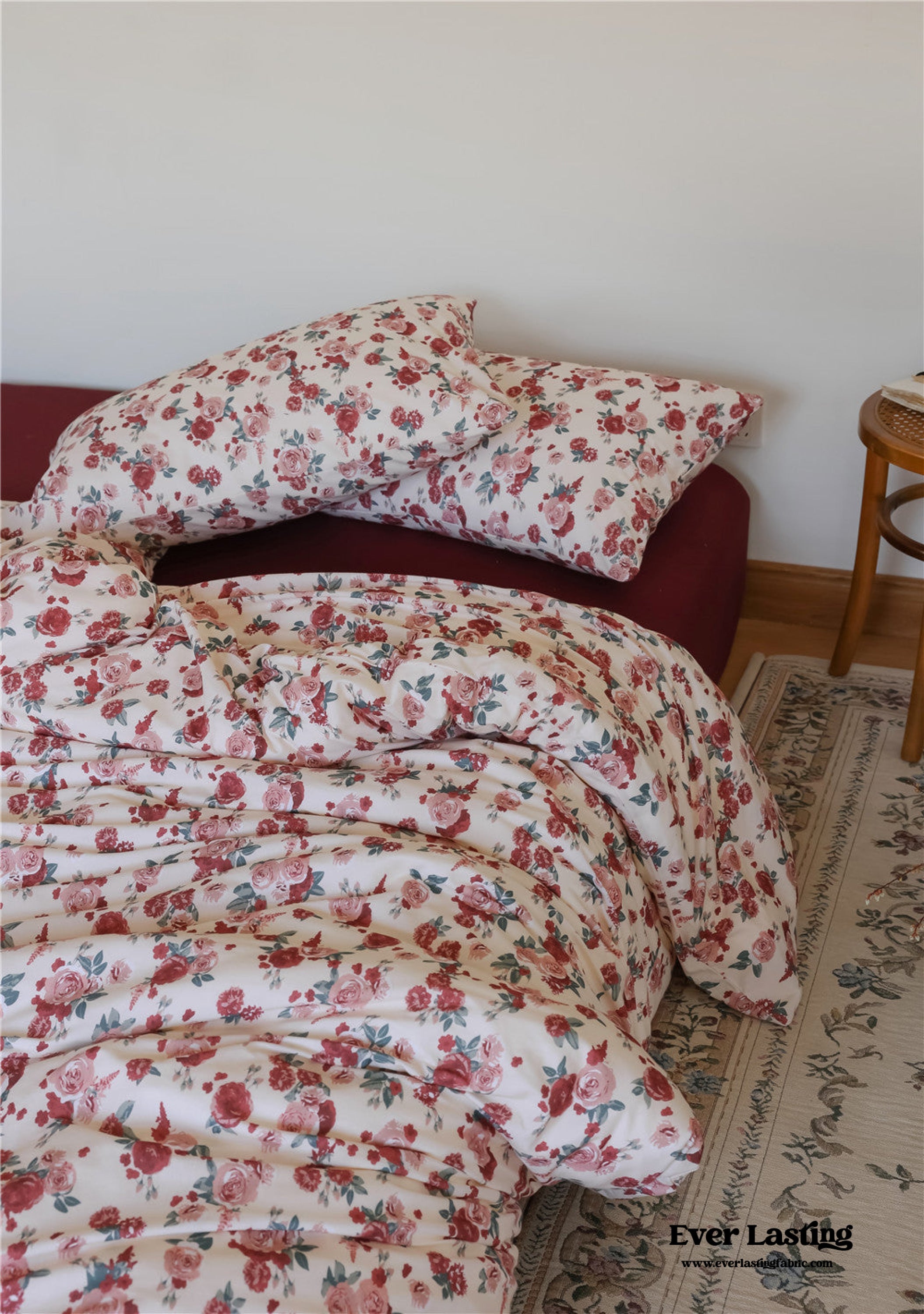 Vintage Floral Jersey Knit Bedding Bundle