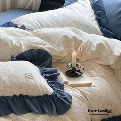 Vivienne Floral Double Gauze Bedding Set - Blue Ocean