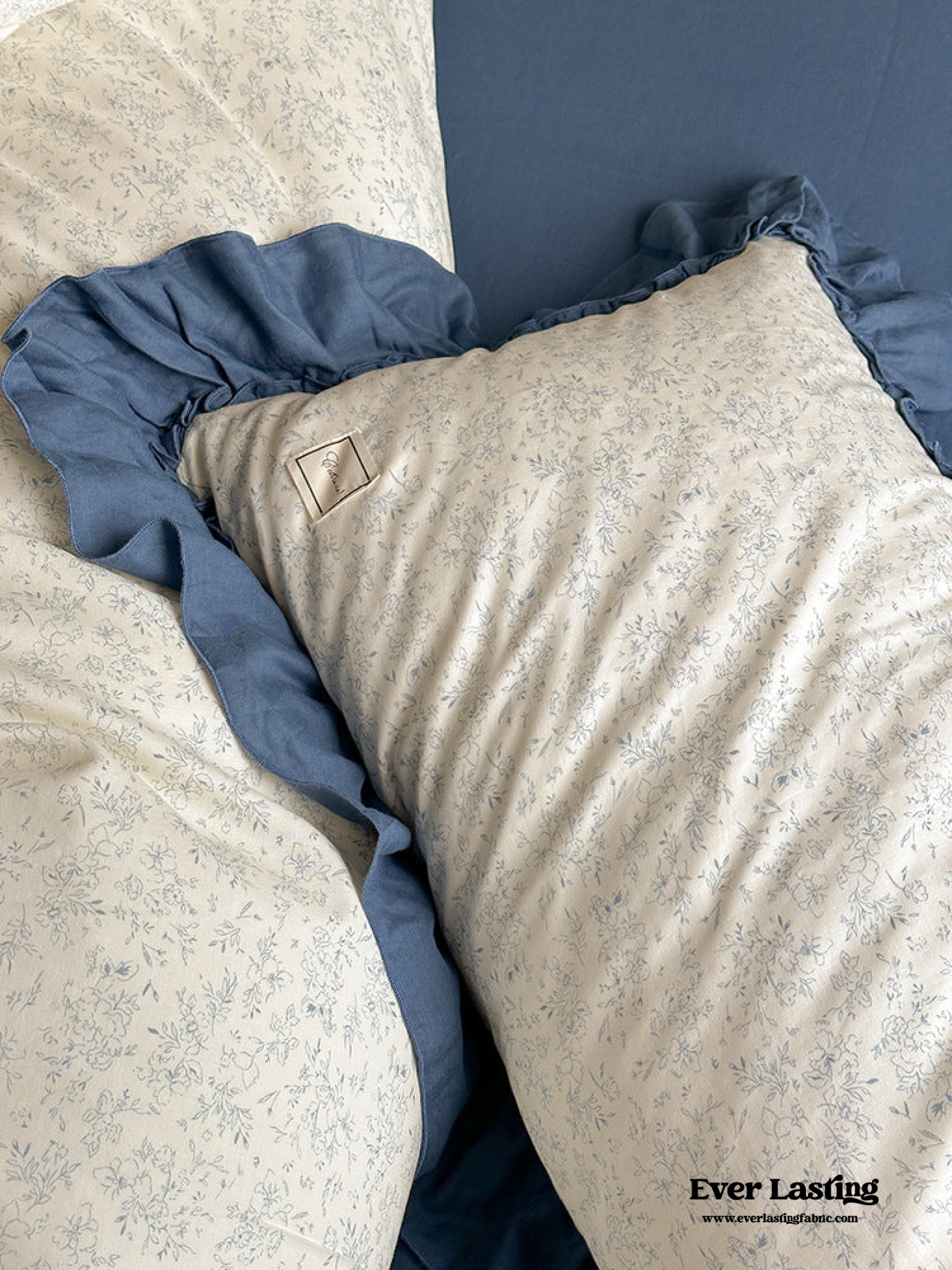 Vivienne Floral Double Gauze Bedding Set - Blush Pink