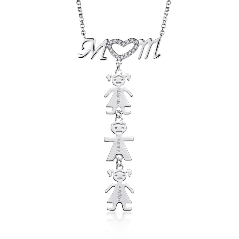 Collar personalizado con diseño familiar MOM 