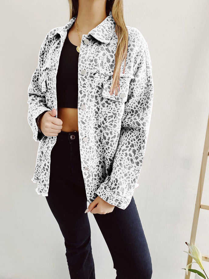 Leopard Star Long Sleeve Jacket