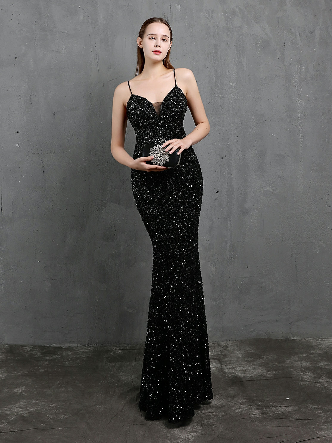 Colorful Sequin party evening dress