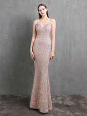 Colorful Sequin party evening dress