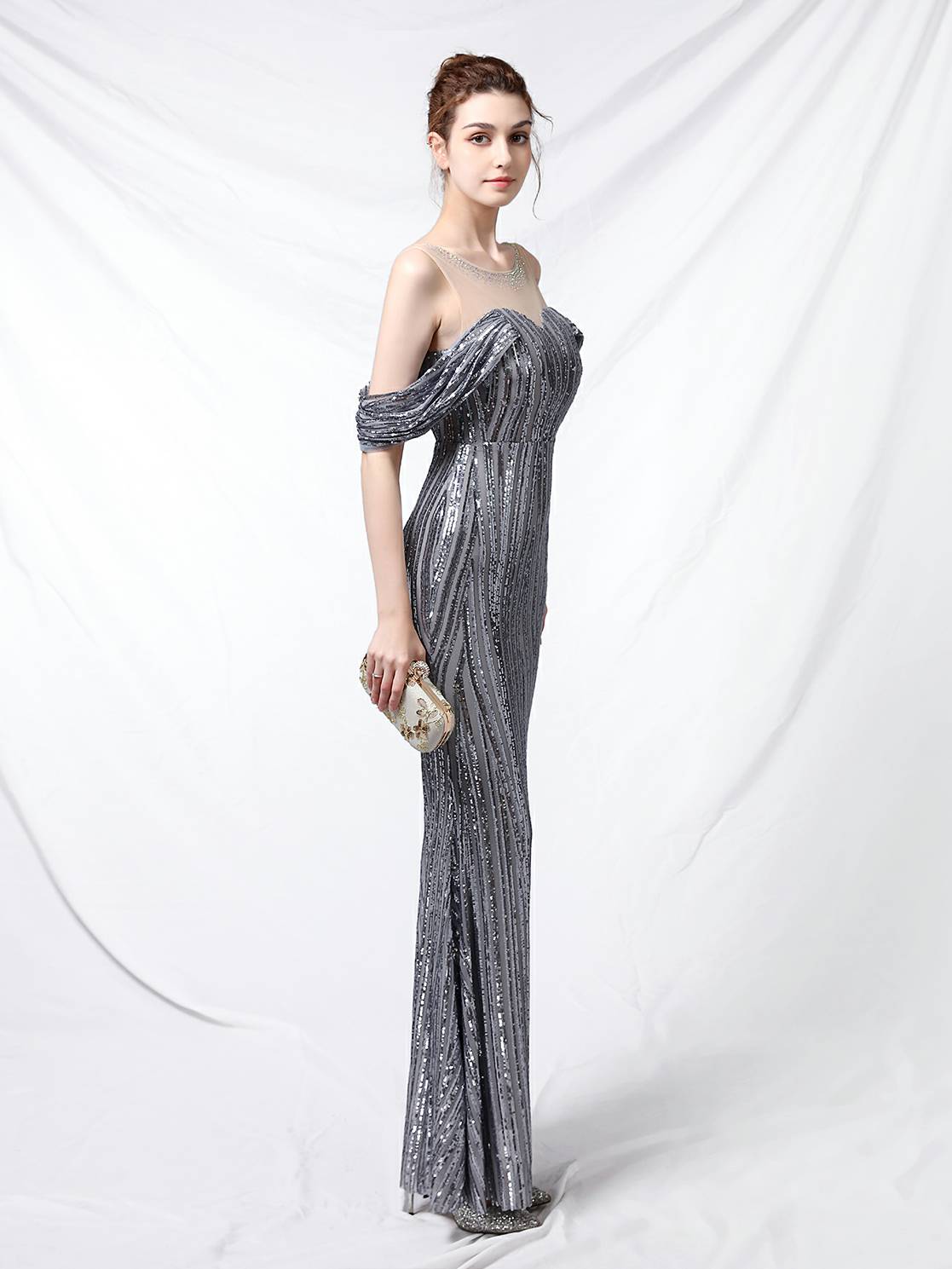 Sequin long party evening dress