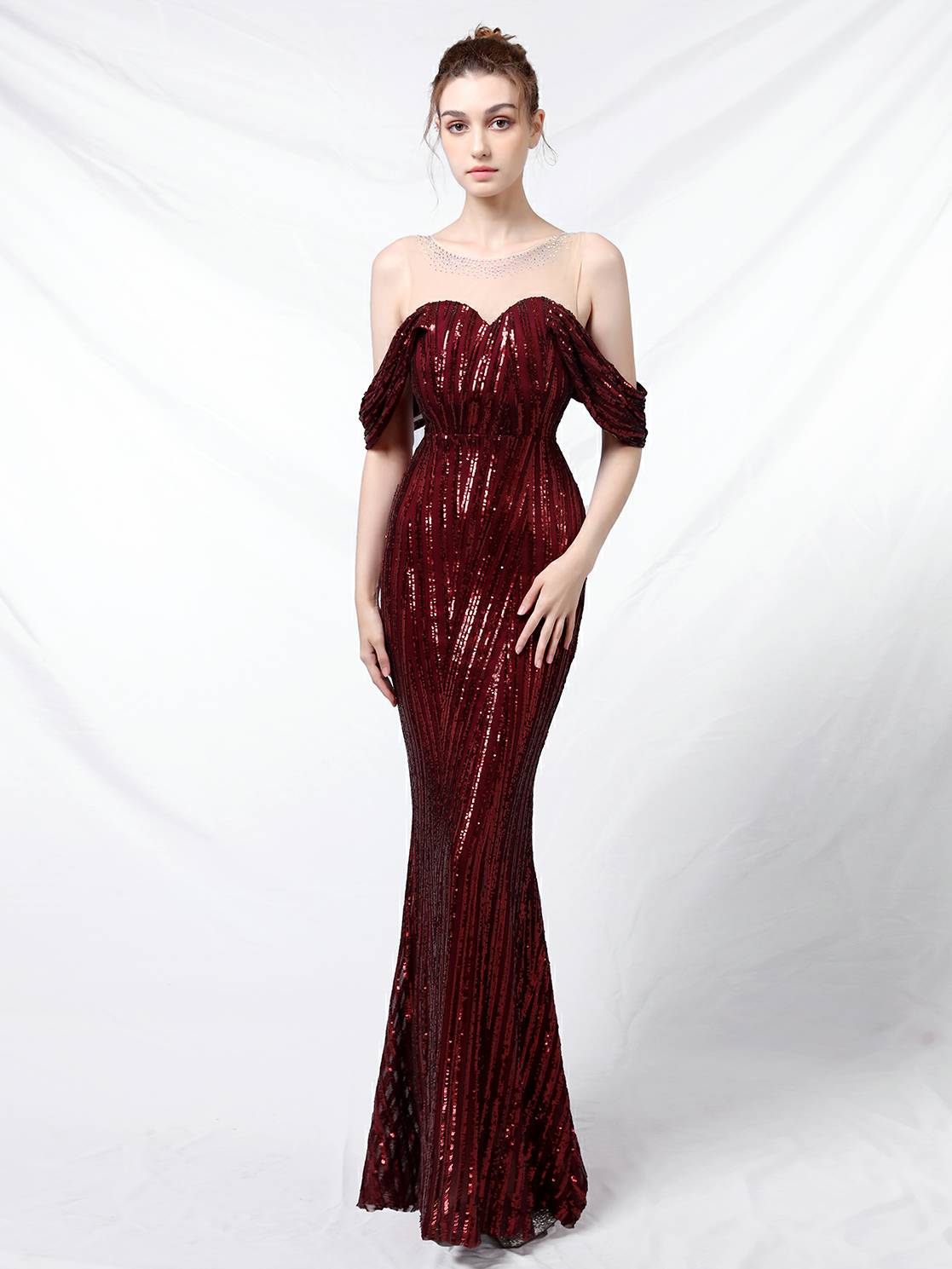 Sequin long party evening dress